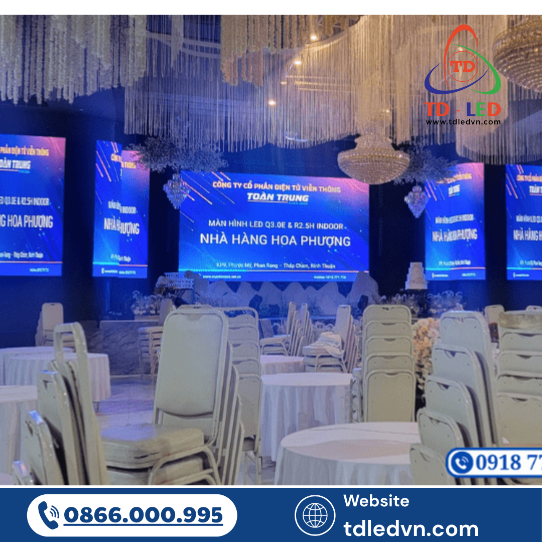 Một trong những xu hướng nổi bật hiện nay là sử dụng màn hình LED nhà hàng để trang trí không gian bắt mắt,